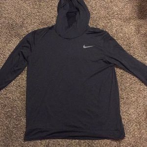 Hooded long sleeve Nike Dri-fit shirt